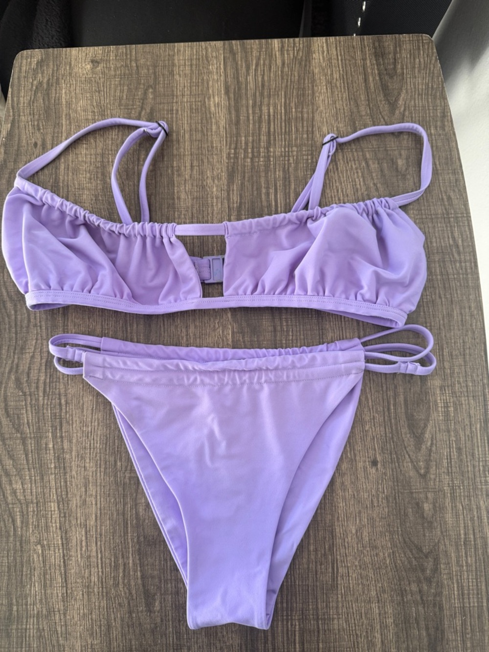 Lavender Two-Piece Strappy Bikini black bough